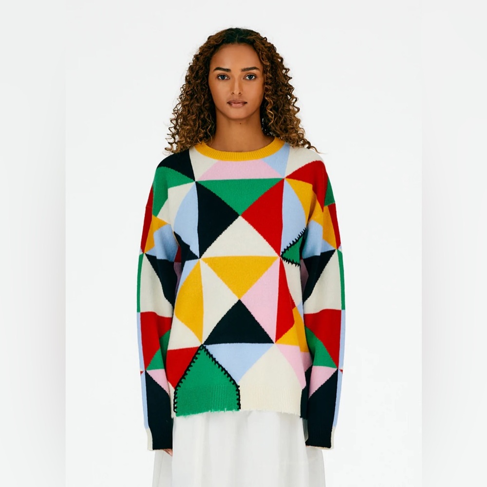 Patchwork Intarsia Sweater
